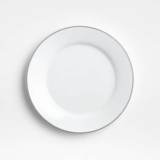 Aspen Rimmed Grey Band Salad Plate