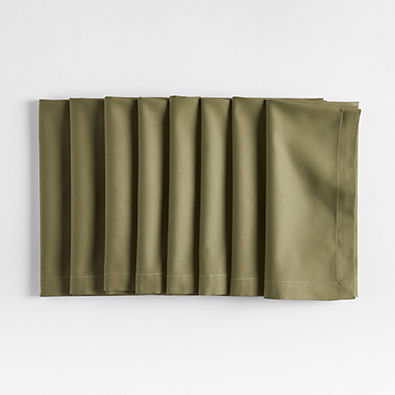 View Aspen Desert Green Cotton Napkins, Set of 8 details