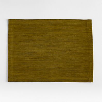 View Aspen Rectangular Moss Green Cotton Placemat details