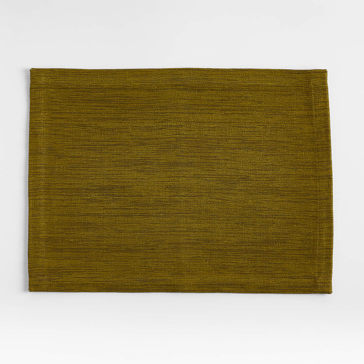 Aspen Rectangular Moss Green Cotton Placemat + Reviews Crate & Barrel