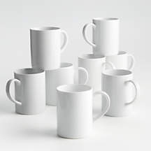 Aspen 11-oz. Porcelain Can Mugs, Set of 8 + Reviews | Crate & Barrel
