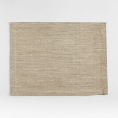 View Grasscloth Rectangular Warm Natural Cotton Placemat details