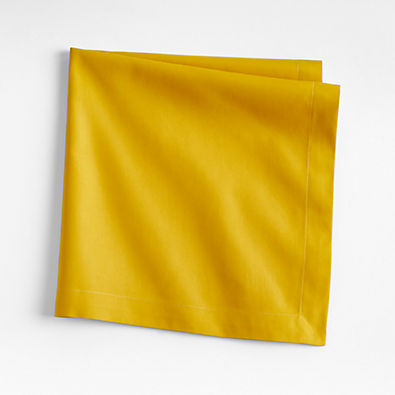View Aspen Saffron Yellow Cotton Napkin details