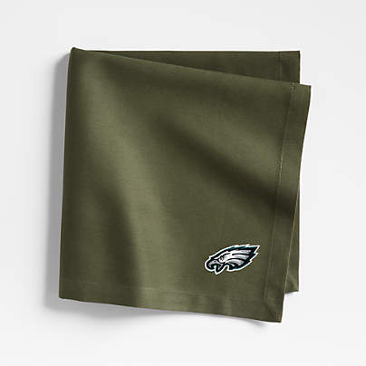 NFL Philadelphia Eagles Aspen Burnt Green Organic Cotton Napkins, Set of 4