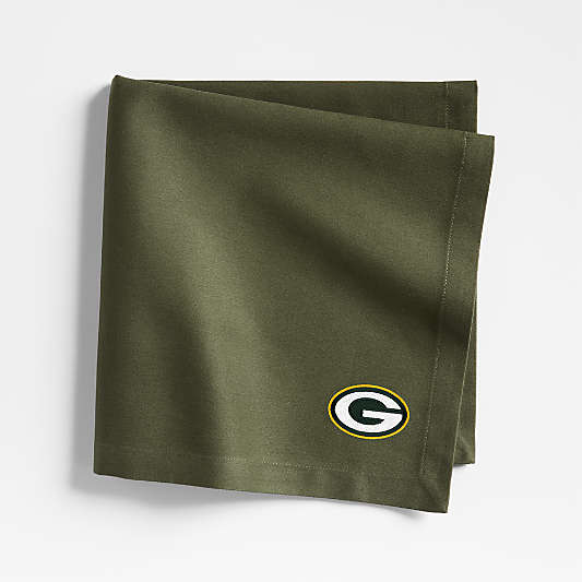 NFL Green Bay Packers Aspen Burnt Green Organic Cotton Napkins, Set of 4