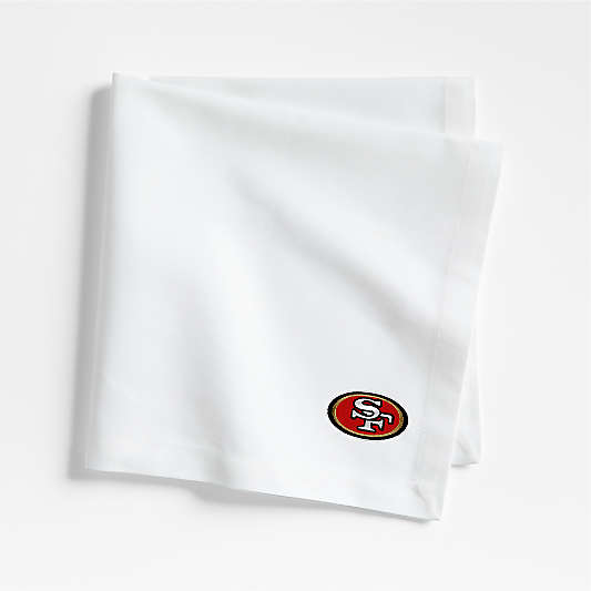 NFL San Francisco 49ers Aspen Crisp White Organic Cotton Napkin, Set of 4