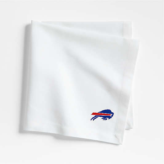 NFL Buffalo Bills Aspen Crisp White Organic Cotton Napkin, Set of 4