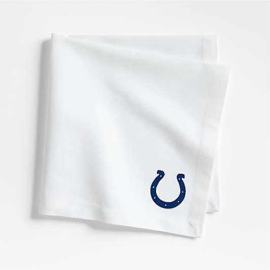 NFL Indianapolis Colts Aspen Crisp White Organic Cotton Napkin, Set of 4