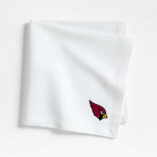 NFL Arizona Cardinals Aspen Crisp White Organic Cotton Napkin, Set of 4