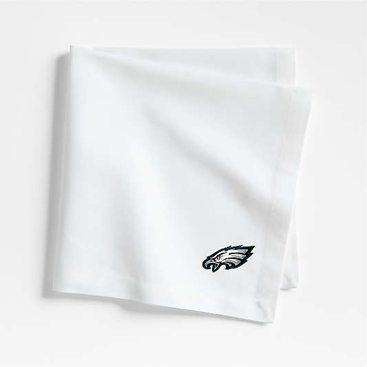 NFL Philadelphia Eagles Aspen Crisp White Organic Cotton Napkin, Set of 4