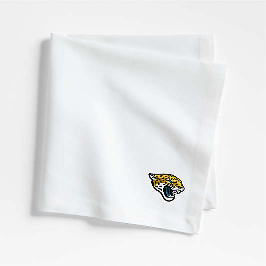 NFL Jacksonville Jaguars Aspen Crisp White Organic Cotton Napkin, Set of 4