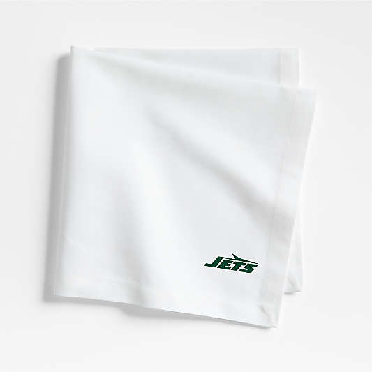 NFL New York Jets Aspen Crisp White Organic Cotton Napkin, Set of 4