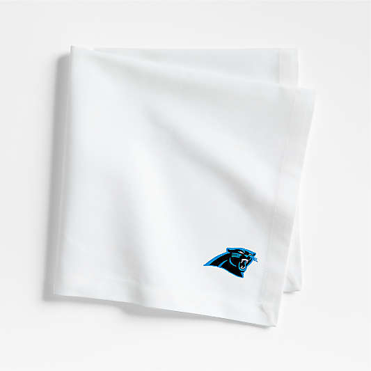 NFL Carolina Panthers Aspen Crisp White Organic Cotton Napkin, Set of 4