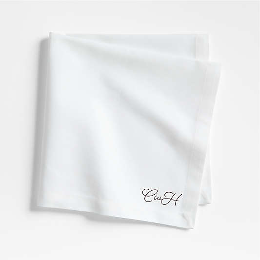 Aspen Crisp White Organic Cotton Napkin, Set of 8