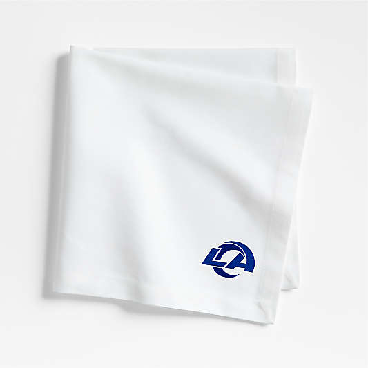NFL Los Angeles Rams Aspen Crisp White Organic Cotton Napkin, Set of 4