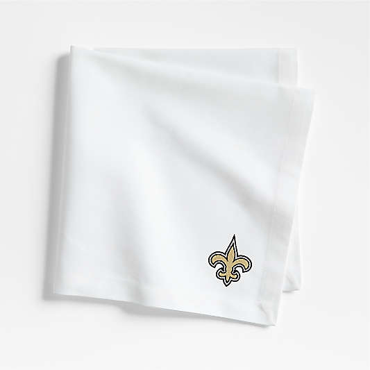 NFL New Orleans Saints Aspen Crisp White Organic Cotton Napkin, Set of 4