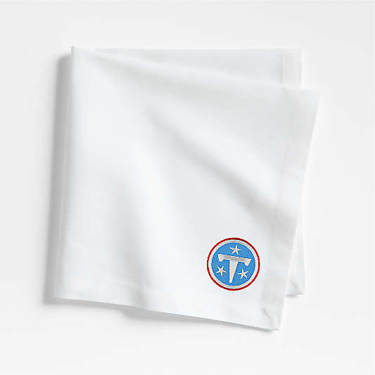 NFL Tennessee Titans Aspen Crisp White Organic Cotton Napkin, Set of 4