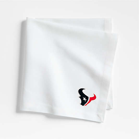 NFL Houston Texans Aspen Crisp White Organic Cotton Napkin, Set of 4