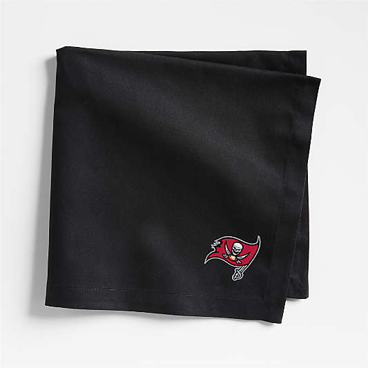 NFL Tampa Bay Buccaneers Aspen Ink Black Organic Cotton Napkins, Set of 4