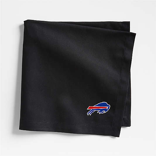 NFL Buffalo Bills Aspen Ink Black Organic Cotton Napkins, Set of 4