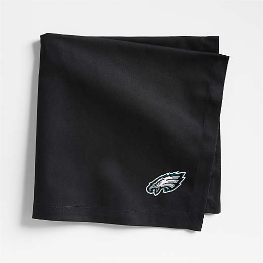 NFL Philadelphia Eagles Aspen Ink Black Organic Cotton Napkins, Set of 4