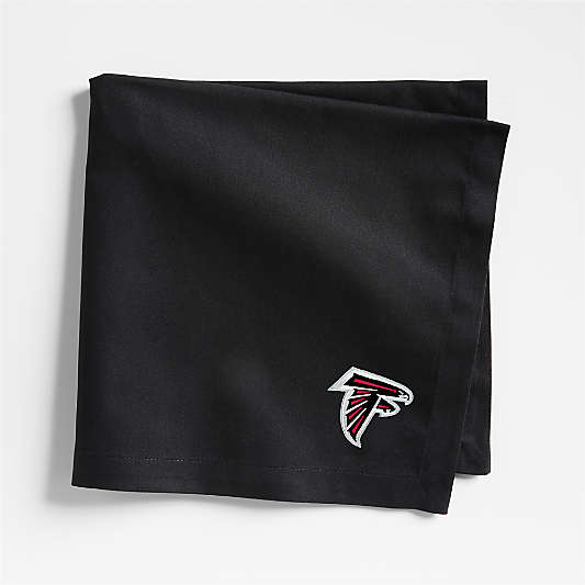 NFL Atlanta Falcons Aspen Ink Black Organic Cotton Napkins, Set of 4