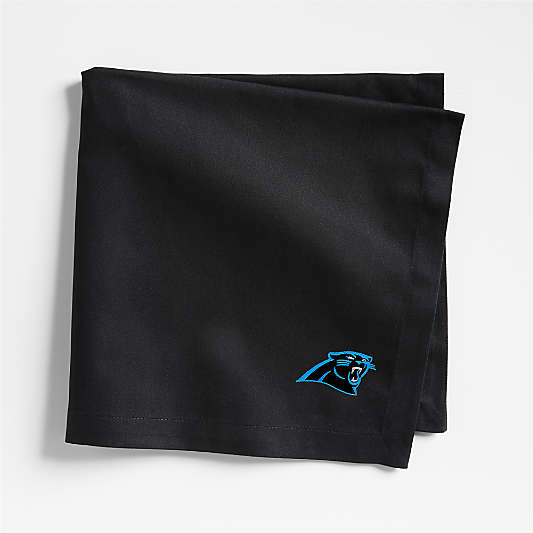 NFL Carolina Panthers Aspen Ink Black Organic Cotton Napkins, Set of 4