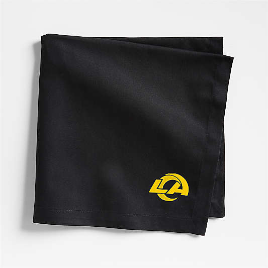 NFL Los Angeles Rams Aspen Ink Black Organic Cotton Napkins, Set of 4