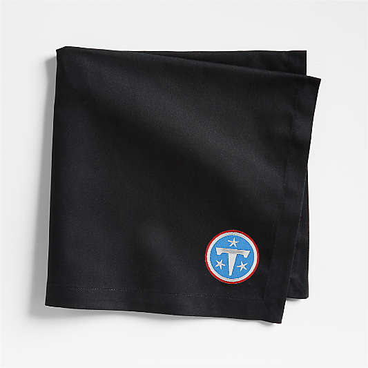 NFL Tennessee Titans Aspen Ink Black Organic Cotton Napkins, Set of 4