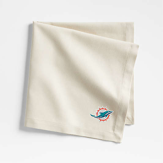 NFL Miami Dolphins Aspen Warm Natural Organic Cotton Napkin, Set of 4