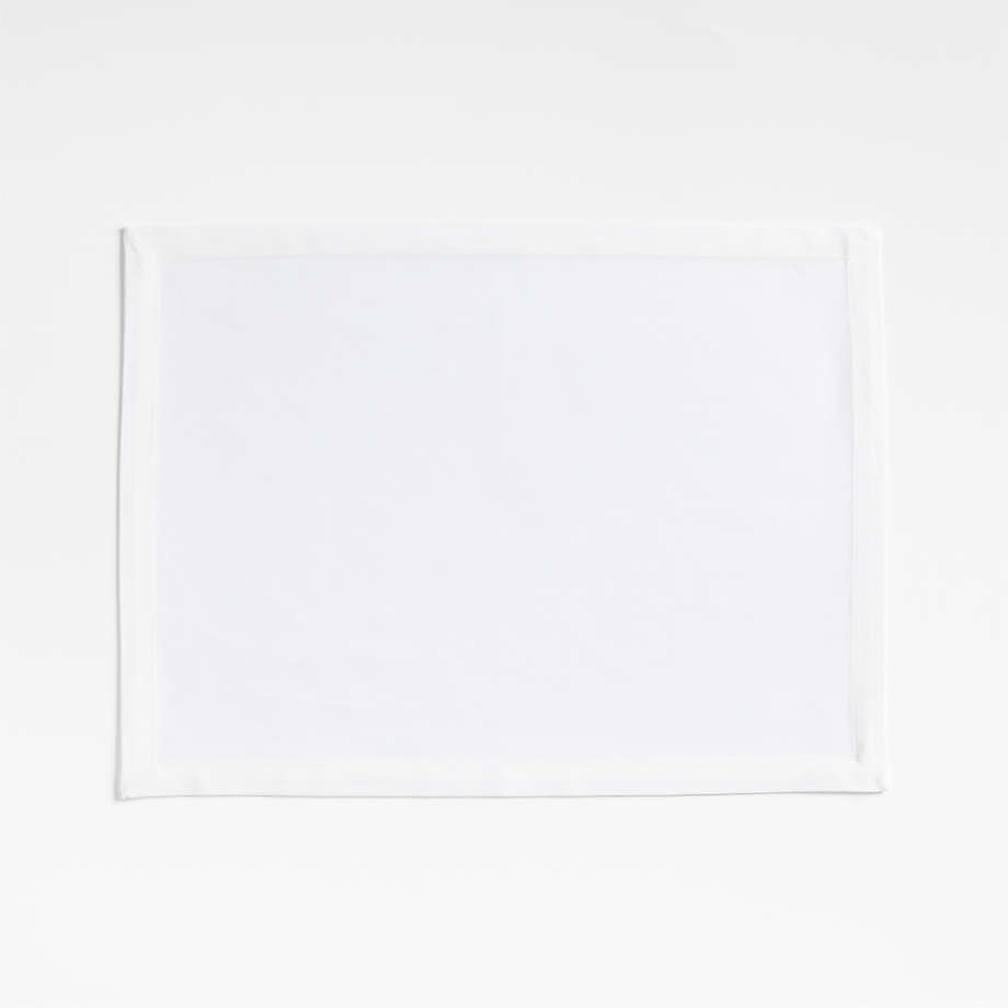 Aspen Crisp White Organic Cotton Placemat + Reviews Crate & Barrel
