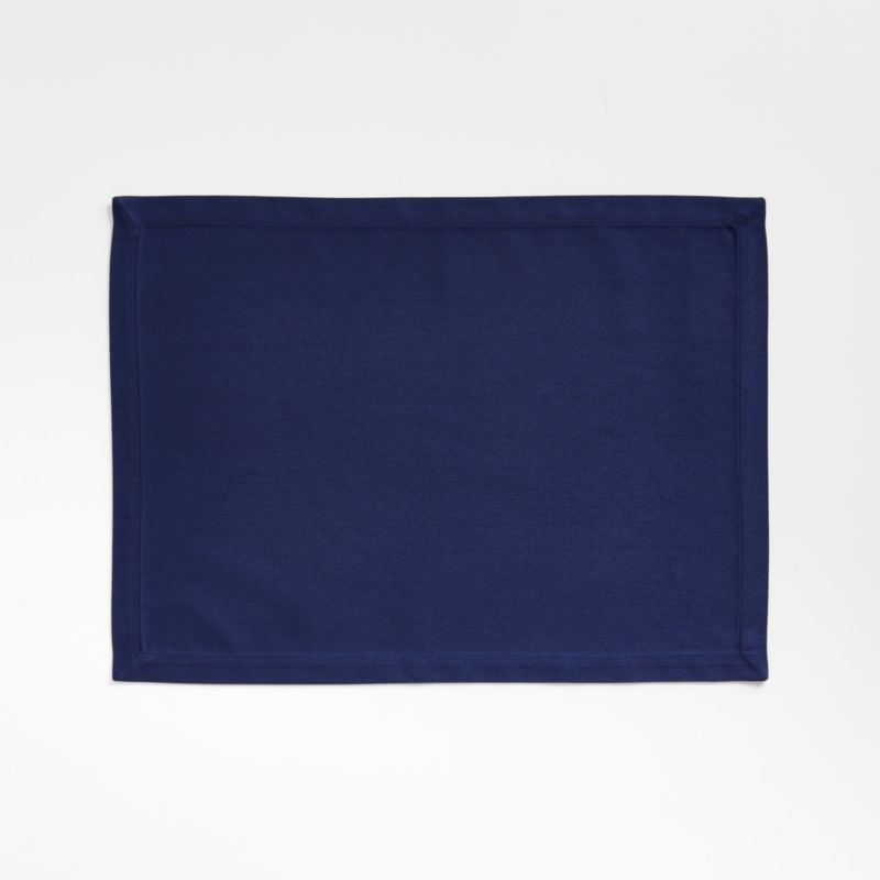 Aspen Deep Indigo Organic Cotton Placemat + Reviews | Crate & Barrel