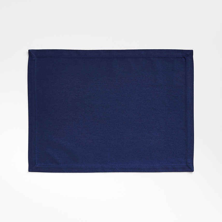 Aspen Deep Indigo Organic Cotton Placemat + Reviews Crate & Barrel