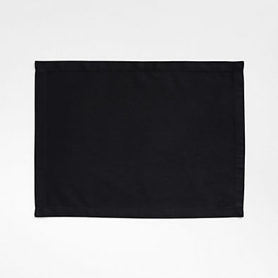 View Aspen Ink Black Organic Cotton Placemat details