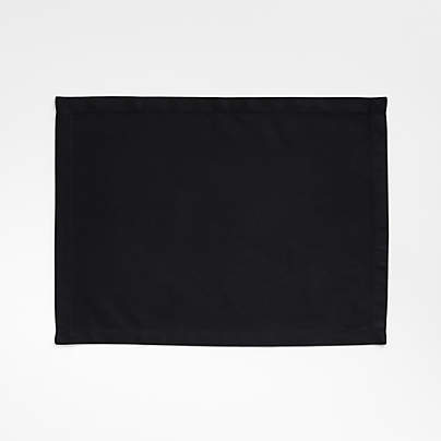 Aspen Ink Black Organic Cotton Placemat