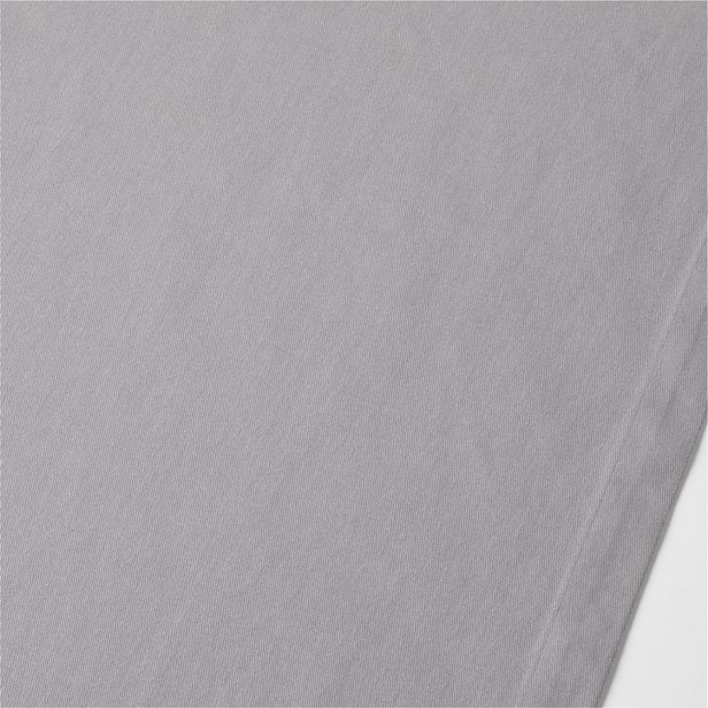 Aspen 120" Metal Grey Organic Cotton Table Runner