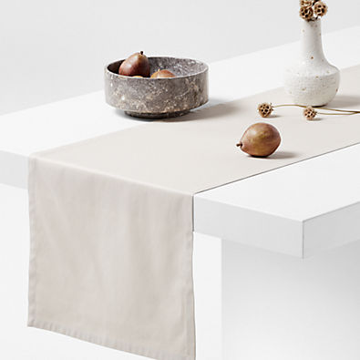 View Aspen 120" Warm Natural Organic Cotton Table Runner details