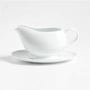 Aspen Porcelain Gravy Boat with Saucer