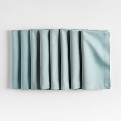 View Aspen Quiet Blue Cotton Napkins, Set of 8 details