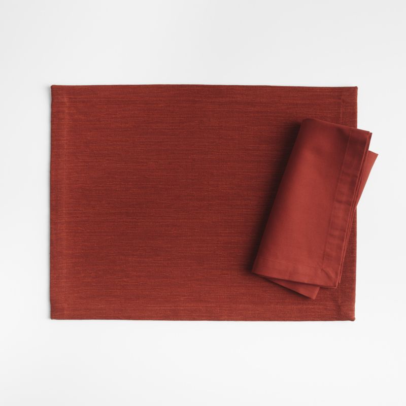 Aspen Brick Red Cotton Napkin