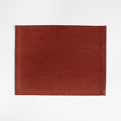 View Aspen Red Ocher Cotton Placemat details