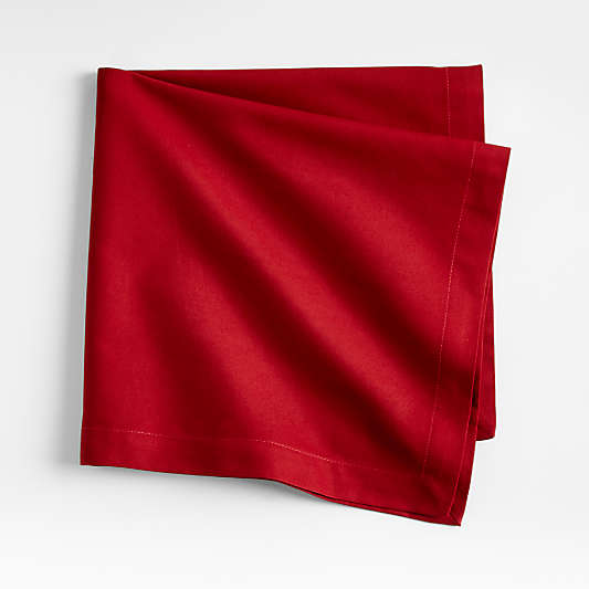 Aspen Red Cotton Napkins, Set of 8