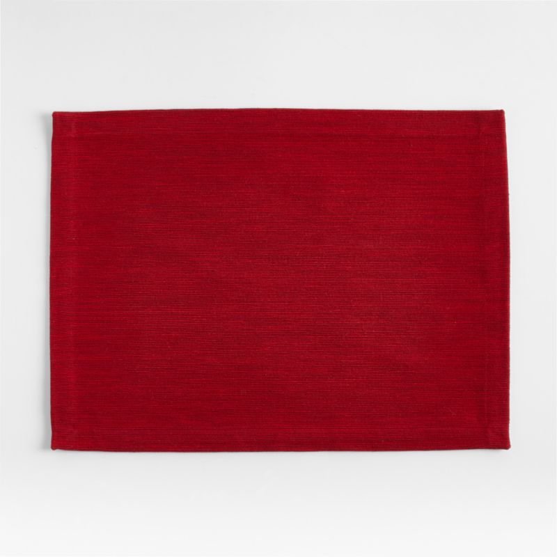 Aspen Red Cotton Placemat Crate & Barrel