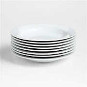 Aspen Rimmed Porcelain Low Bowls, Set of 8
