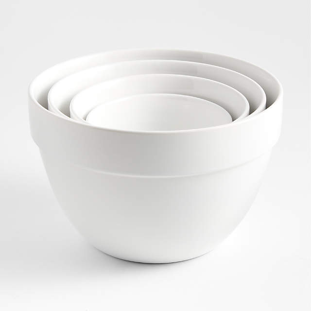 Aspen Rimmed Nesting Mixing Bowls, Set of 4 | Crate & Barrel