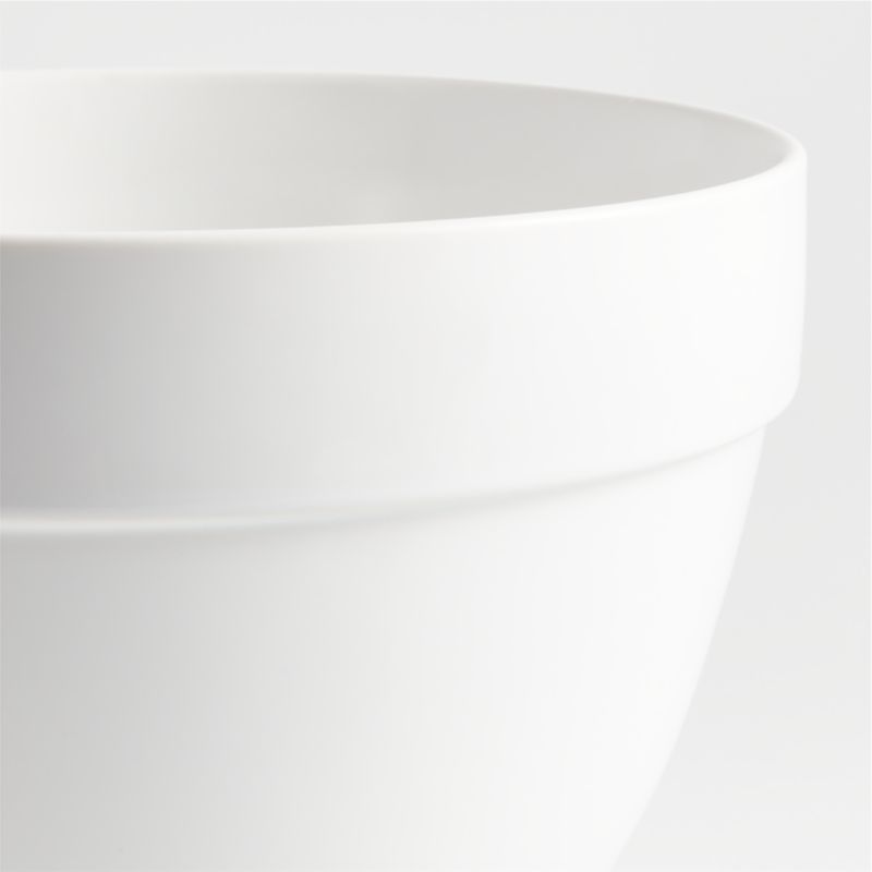 Aspen White Rimmed Ceramic Mixing Bowls, Set of 4