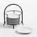 Aspen Rimmed Appetizer Plates with Black Stand, Set of 10
