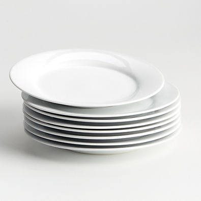 View Aspen Rimmed Porcelain Salad Plates, Set of 8 details