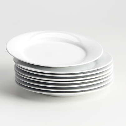 Aspen Rimmed Salad Plates 8.25", Set of Eight