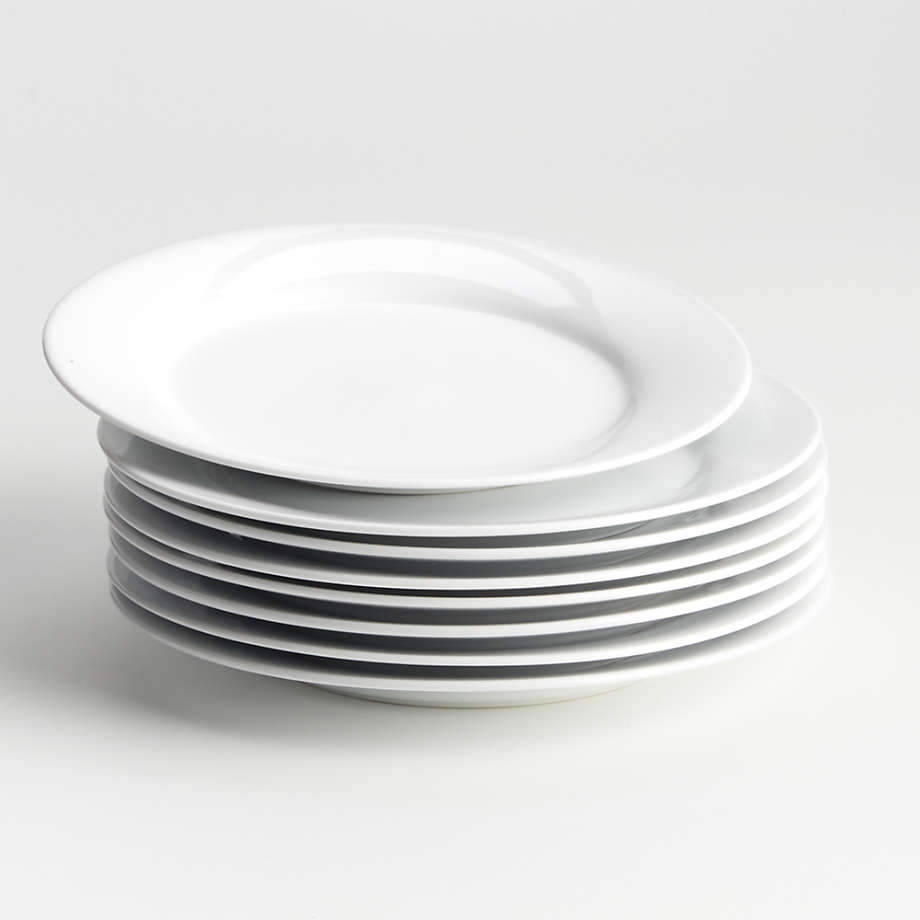 Aspen Rimmed Salad Plates 8.25", Set of Eight + Reviews | Crate & Barrel